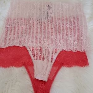Victoria secret new with tags high rise thongs.
